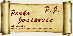 Perko Josipović vizit kartica